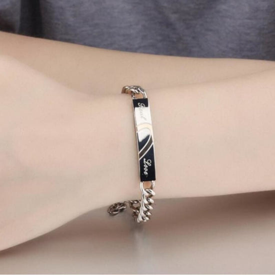 Image Title Matching Heart Piece Couple Bracelet - Women Photo